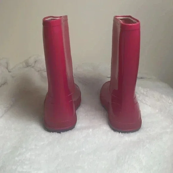 Girls Pink & Purple Rain Boots Rubber -Size 13-1 - Picture 4 of 8